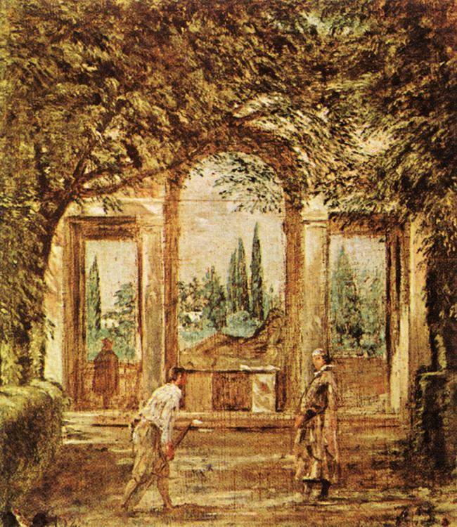 VELAZQUEZ, Diego Rodriguez de Silva y The Pavillion Ariadn in the Medici Gardens in Rome er